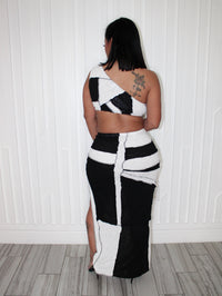 Chic Noir Skirt Set